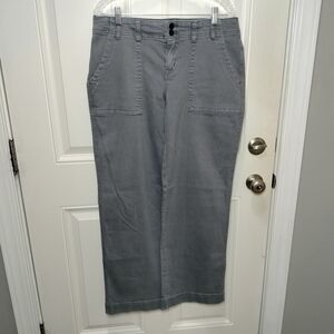 Flamingals Elegant Gray Wide Leg Women's Pants